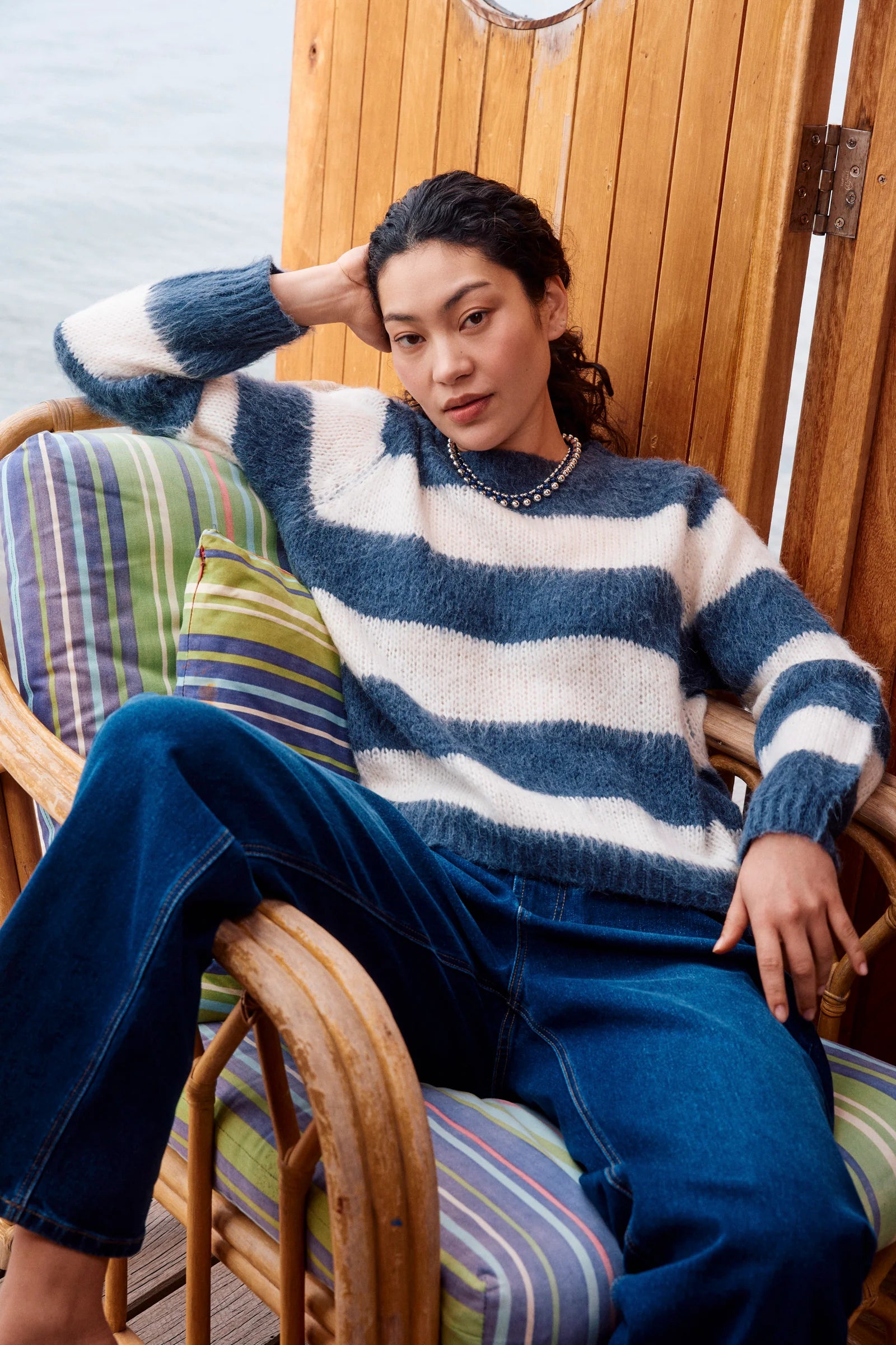 Isle of Mine Pallas Stripe Jumper Navy