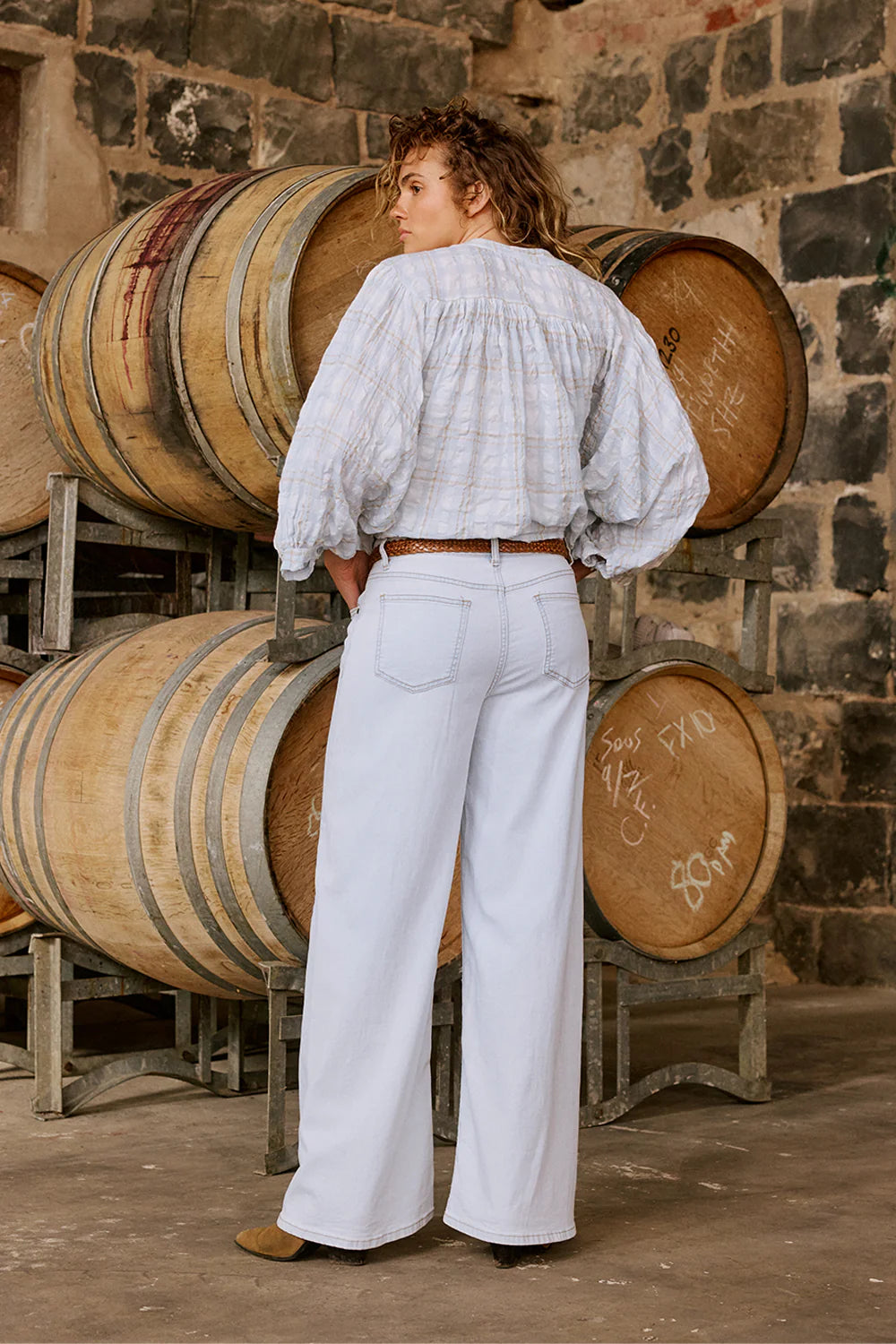 Italian Star Dusty Wide Leg Jean Light Denim