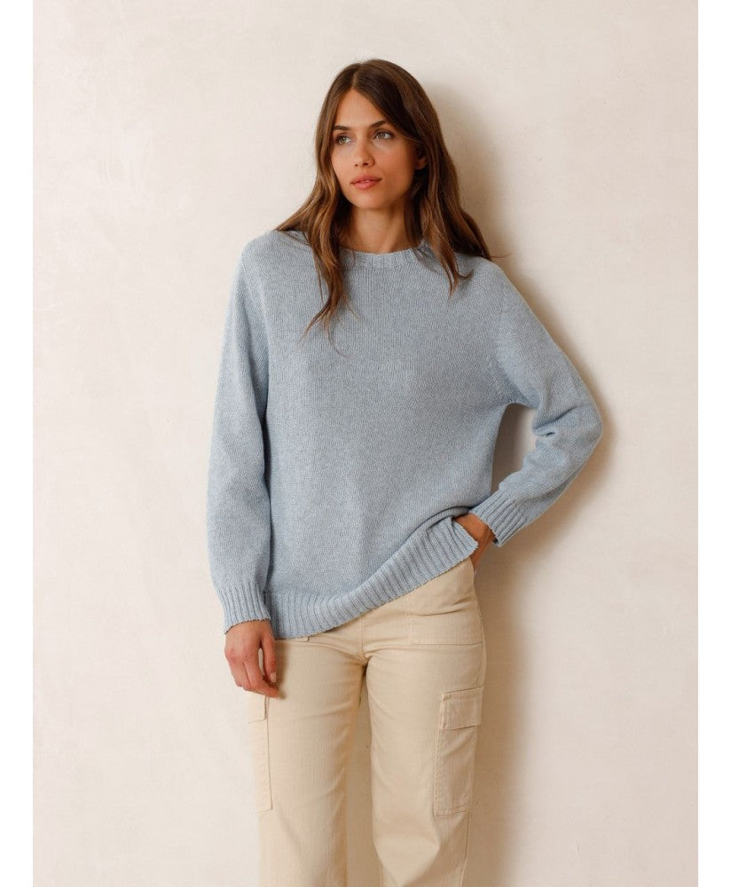 Indi & Cold Knitted Sweater Pale Blue #AX465