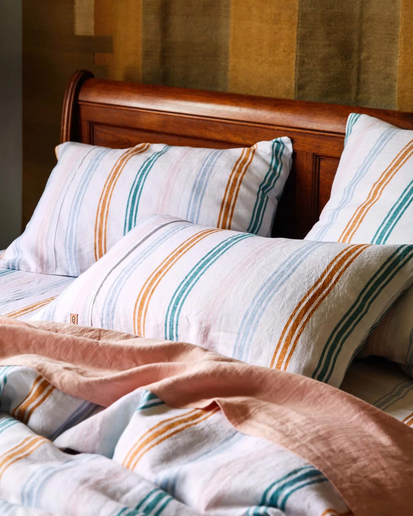 Kip & Co Siesta Stripe Linen Pillowcases 2P Std Set