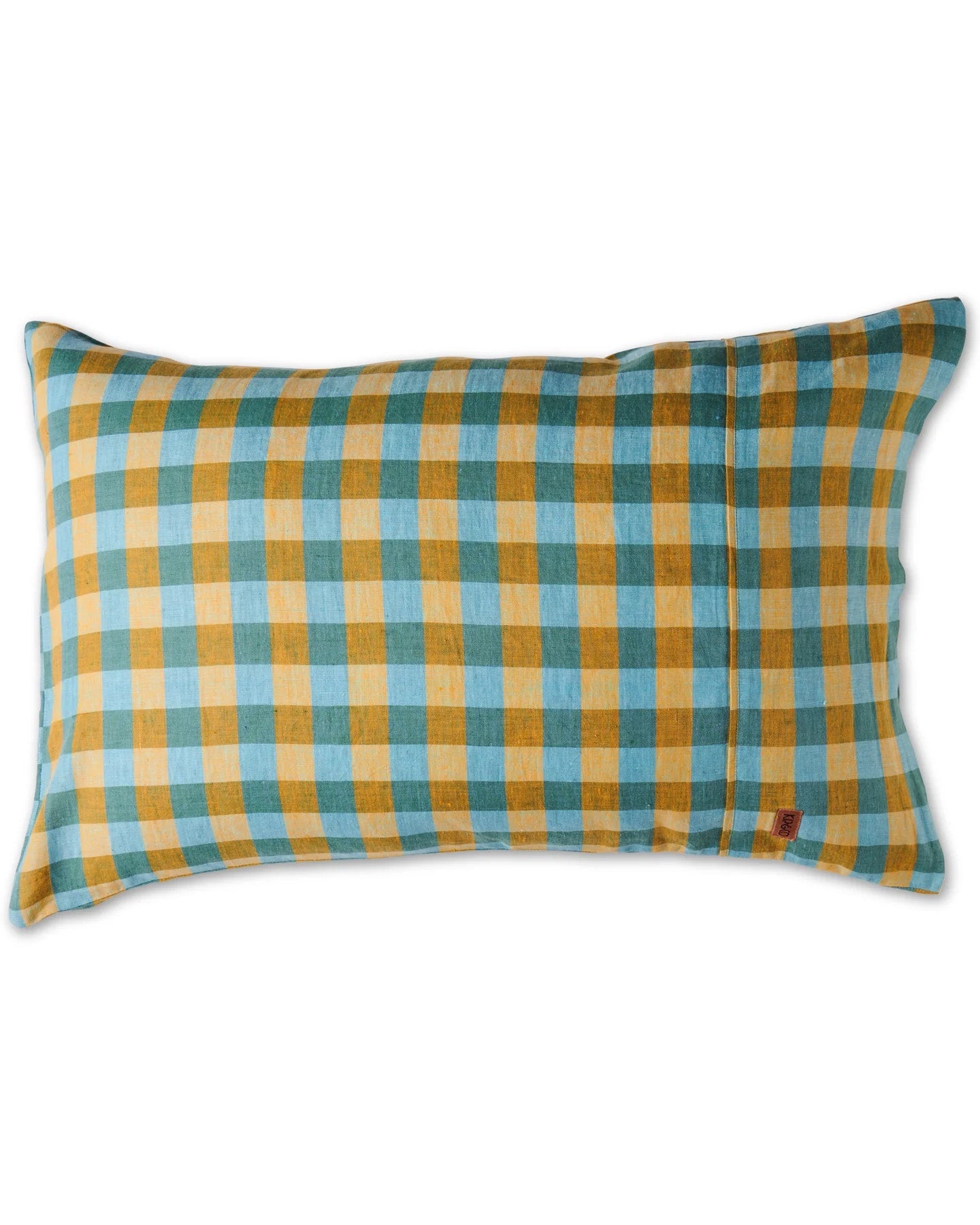 Kip & Co Marigold Tartan Linen Pillowcases 2P Std Set