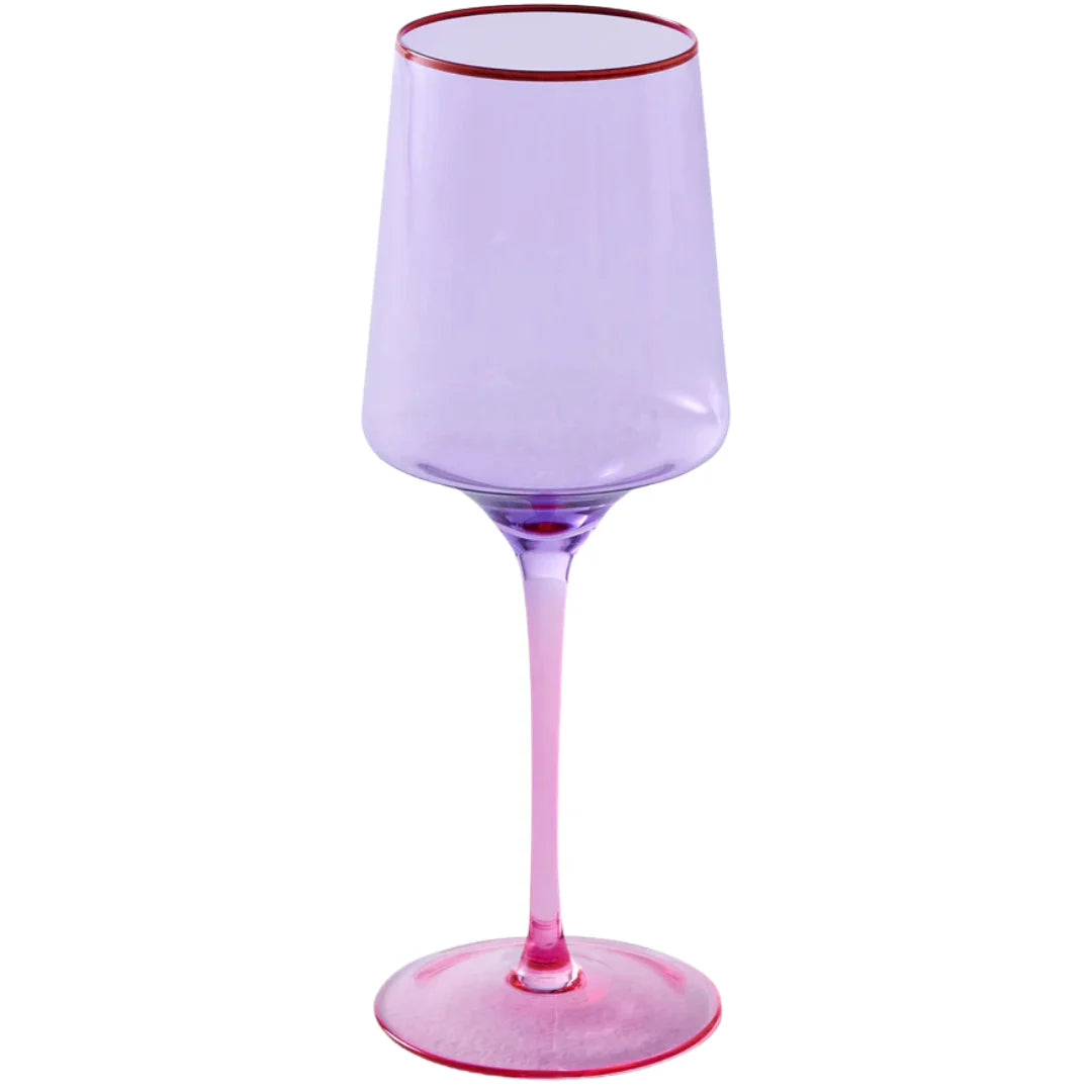 Kip & Co Lilac Colour Block Vino Glass 2P Set