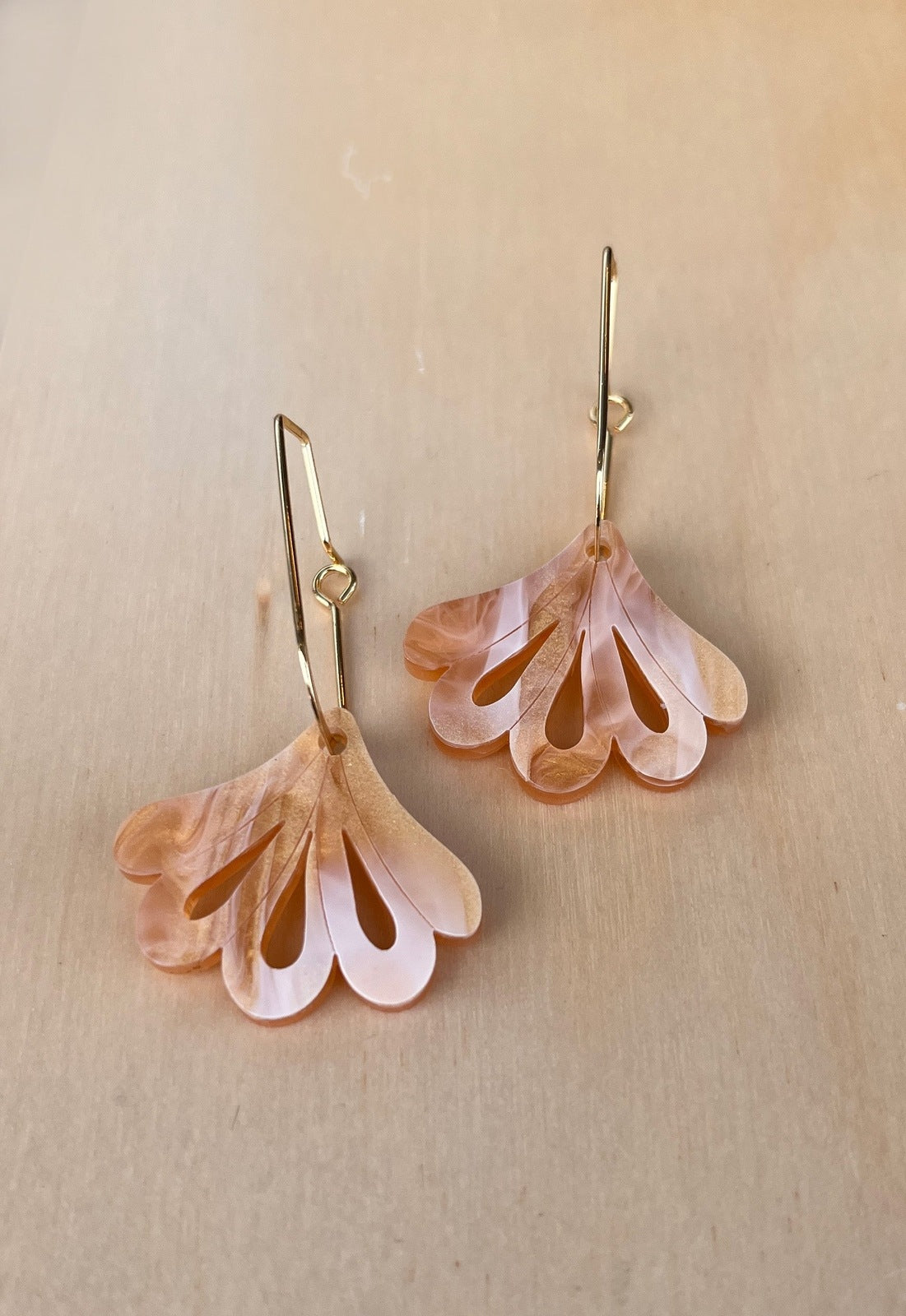 Hagen & Co Wanderlust Earrings Mumbai Neutrals Peach Swirl