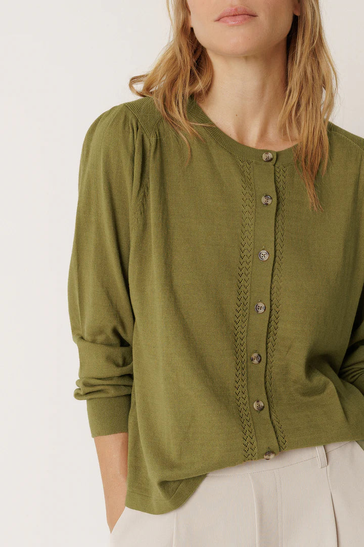 Indi & Cold Cotton Cardigan VV26TK506 Khaki