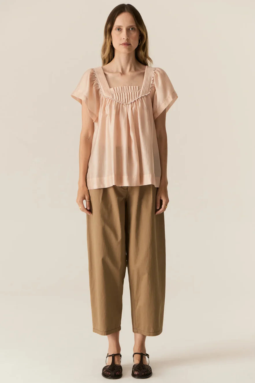 Pol Avrid Barrel Pant Khaki