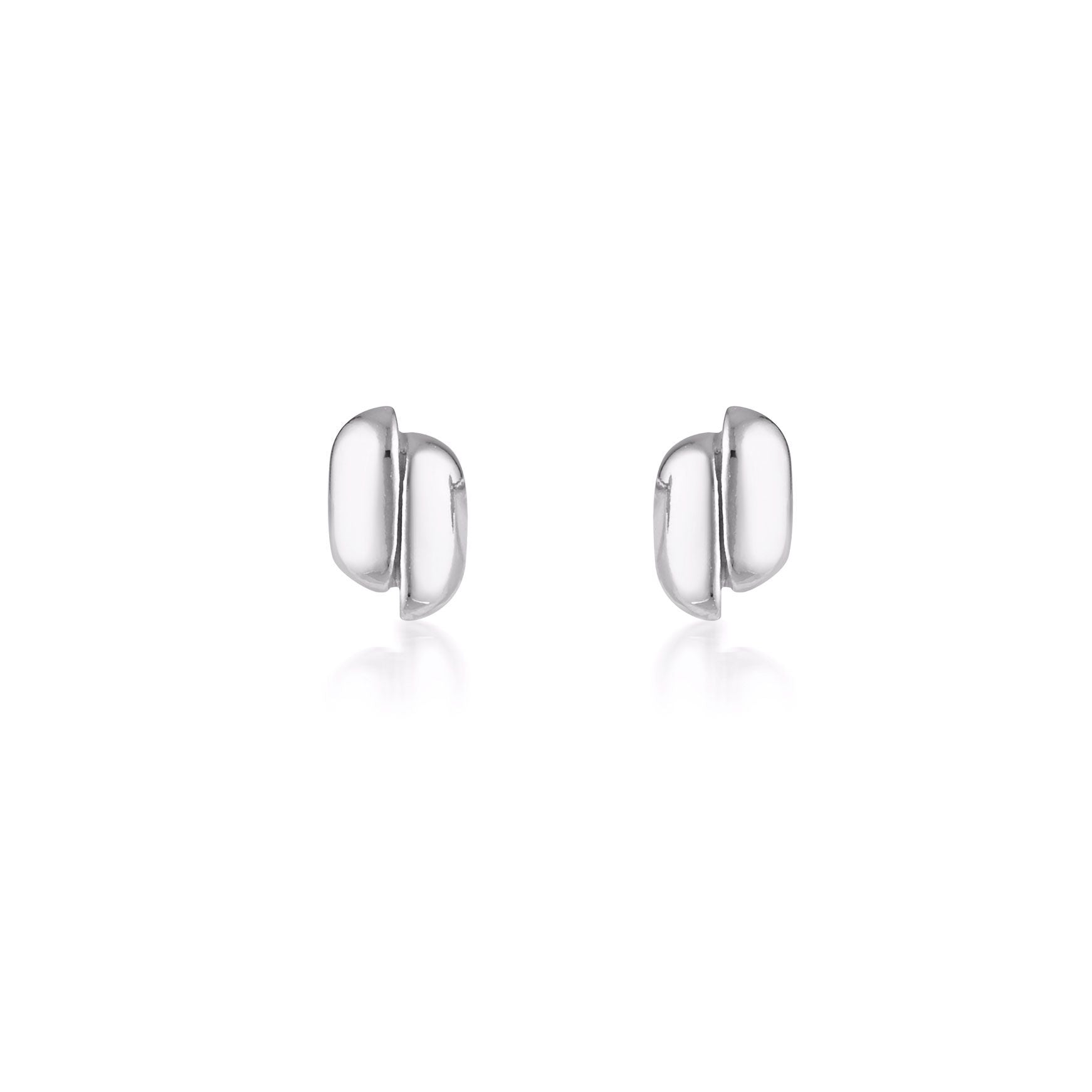 Linda Tahija Profile Stud Earrings Silver