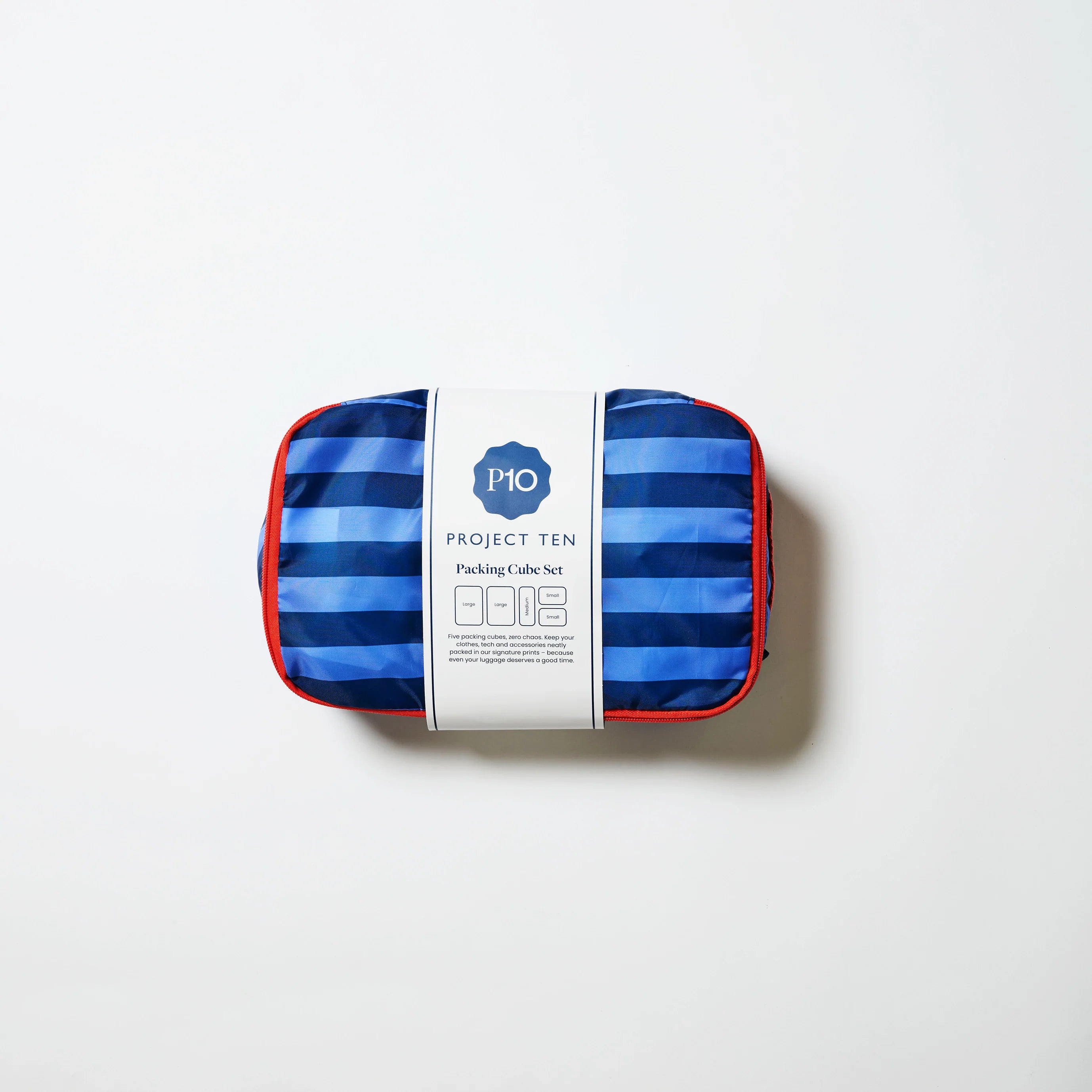 Project Ten Packing Cube Set Blue Stripe
