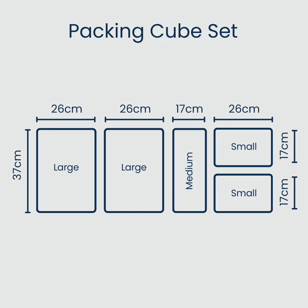 Project Ten Packing Cube Set Blue Stripe