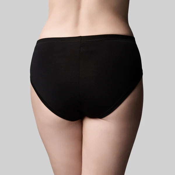 The Knicker Classic Bamboo & Lace Hi Cut Brief