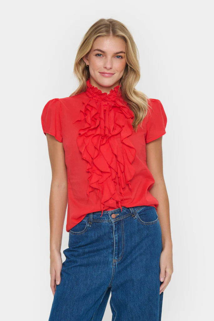 Saint Tropez Tilli SS Shirt Flame Scartlet