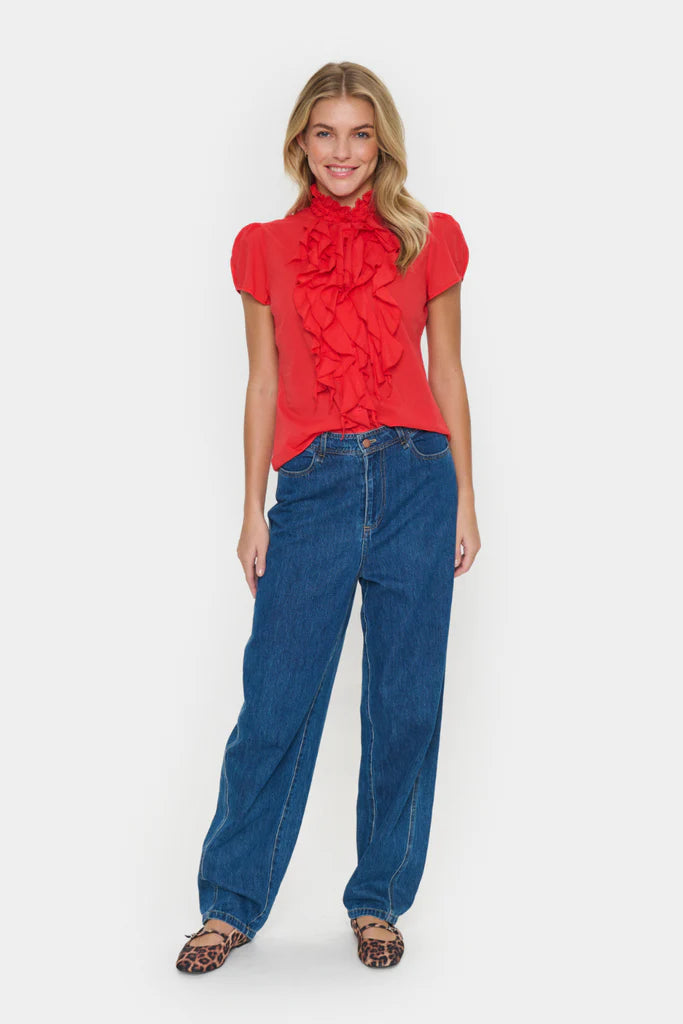 Saint Tropez Tilli SS Shirt Flame Scartlet