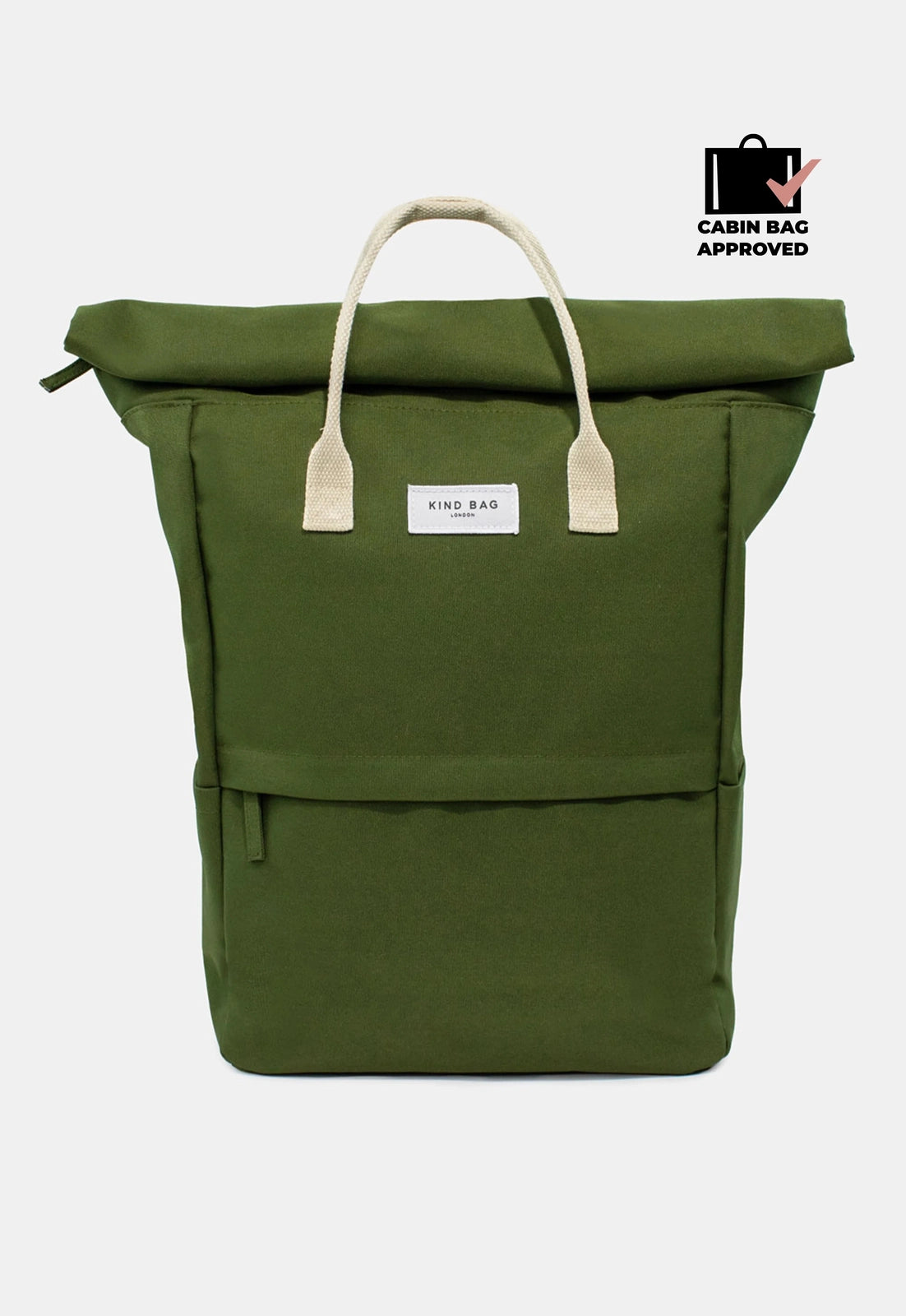 Kind Bag Large Hackney Backpack Khaki Green
