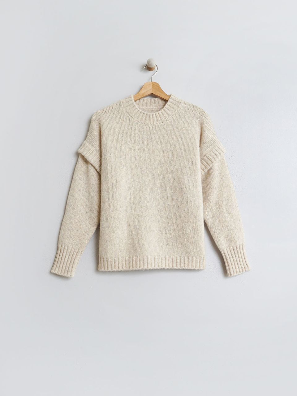 Indi + Cold Convertible Alpaca Sweater Oatmeal