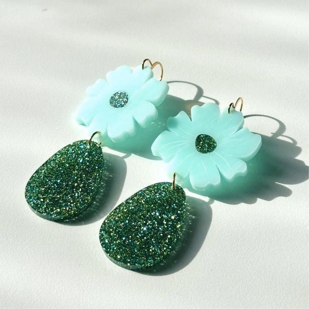 Hagen & Co Fiesta Earrings Aqua