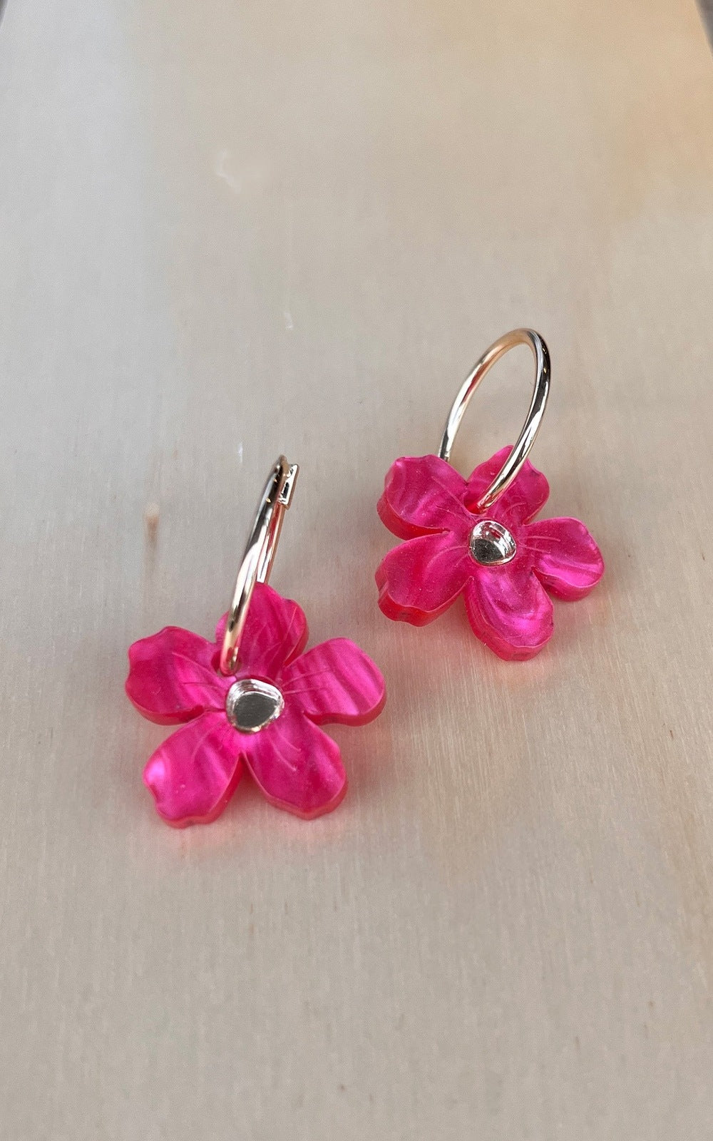 Hagen & Co Wildflowers Earrings Fuschia