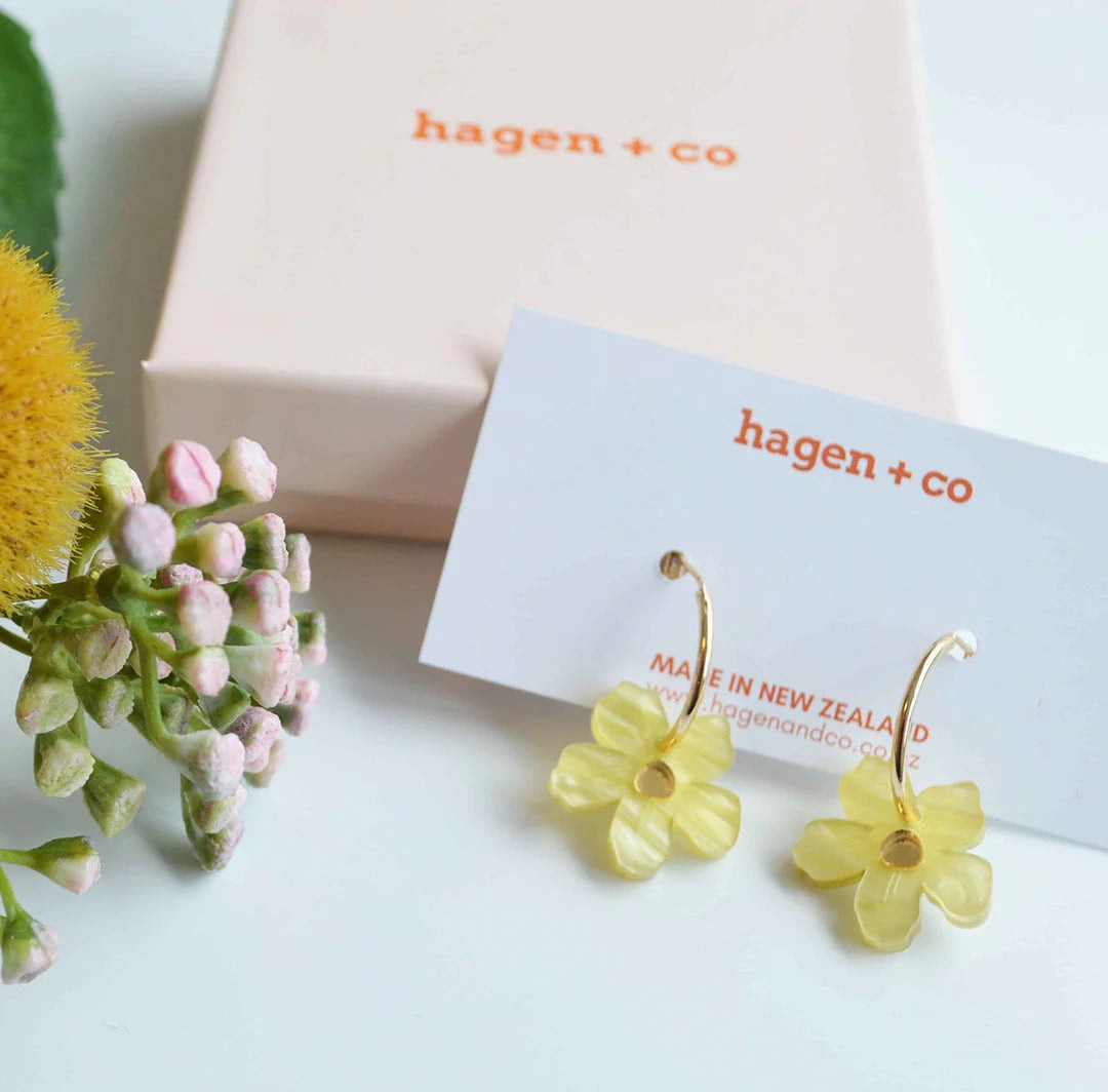 Hagen & Co Wildflowers Earrings Ivory