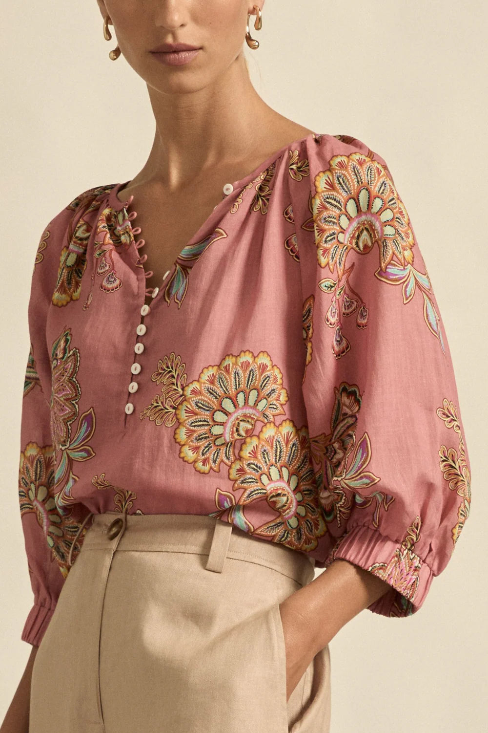 Zoe Kratzmann Tranquil Top Kgari Bloom