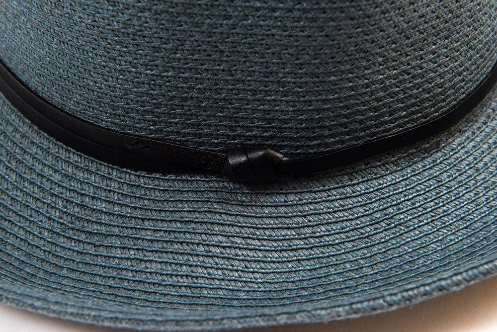 Borsalino Hat Leather Strap Slate