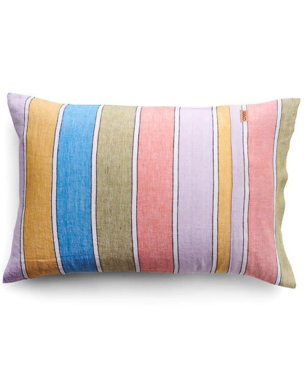 Kip & Co Majorca Stripe Woven Linen Pillowcases 2P Std Set