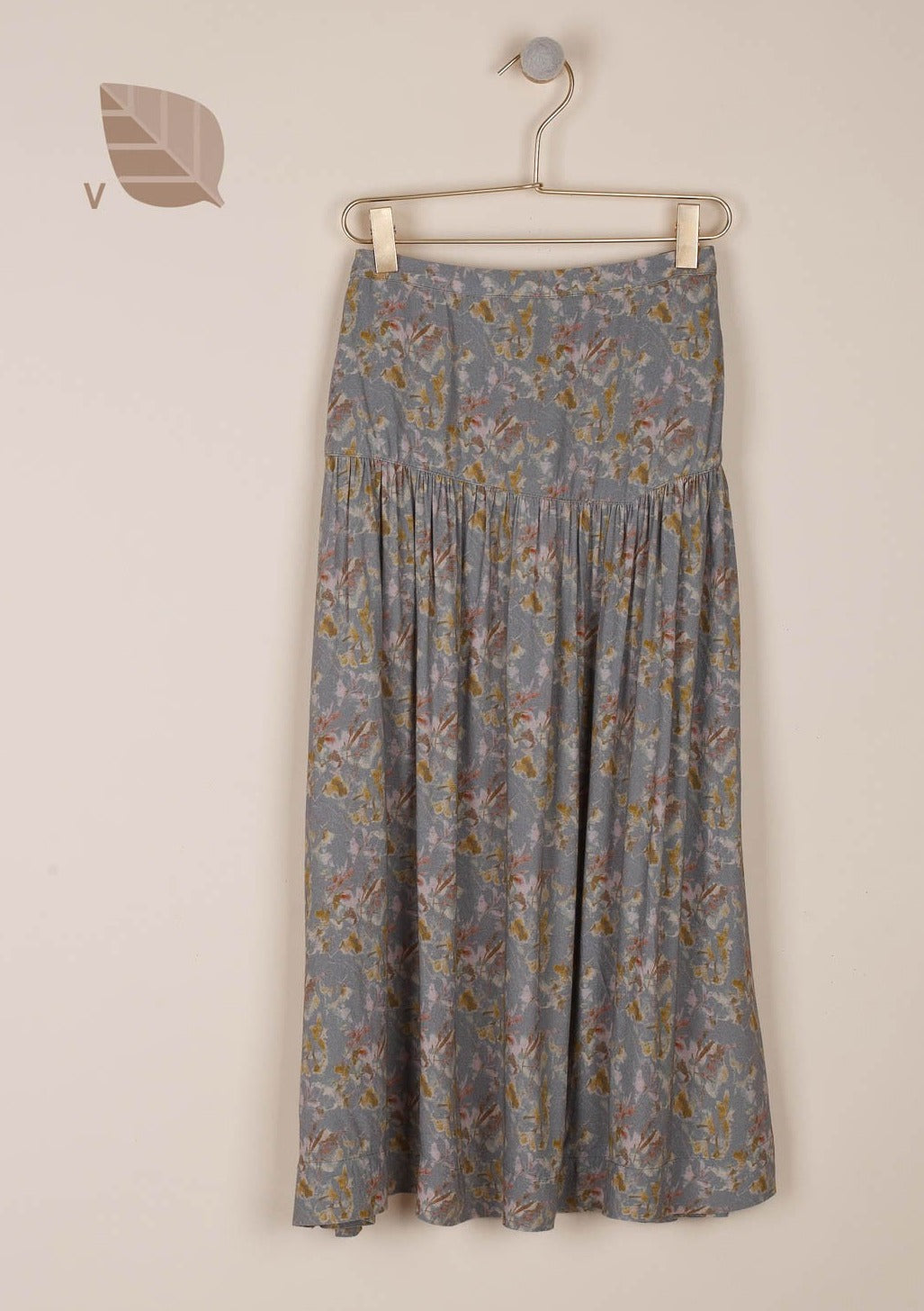 INDI + COLD Printed Skirt Khaki