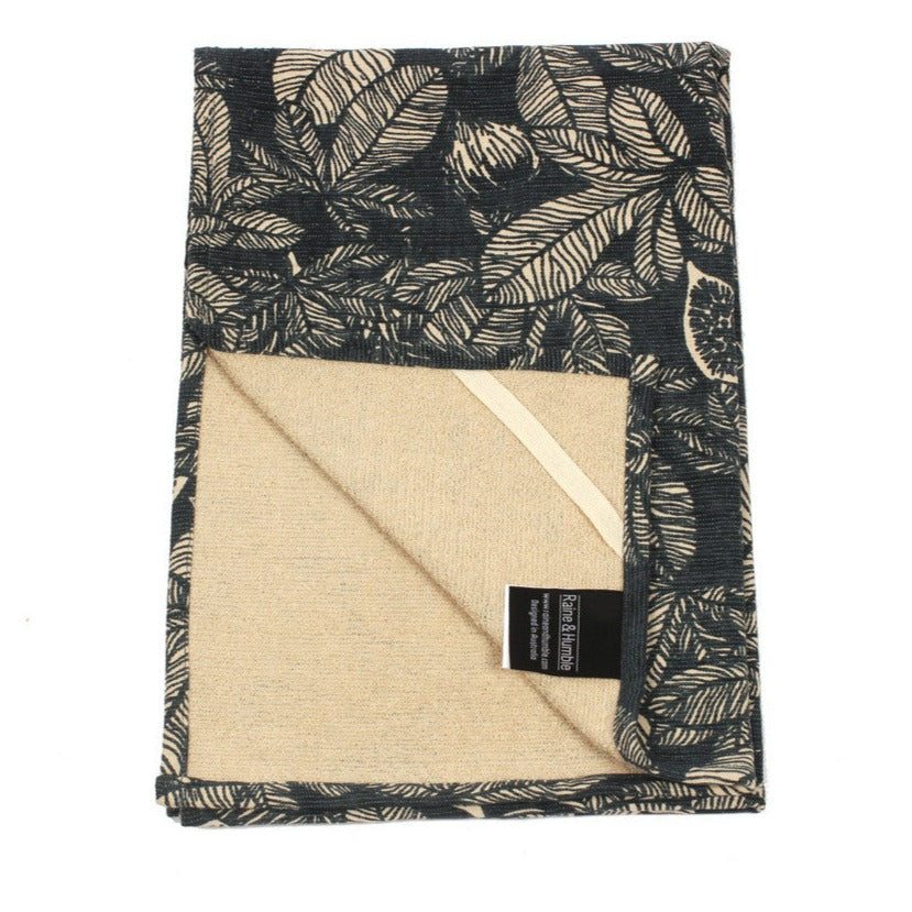 Raine + Humble Fig Tree Terry Tea Towel Dark Slate