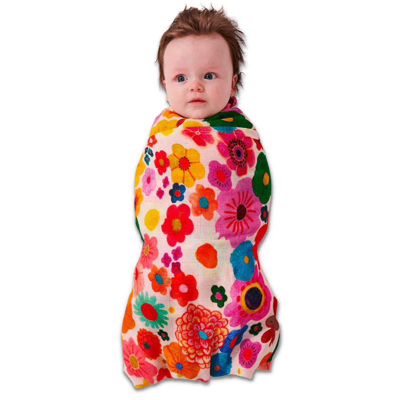 Kip & Co Flower Bed Bamboo Swaddle OS